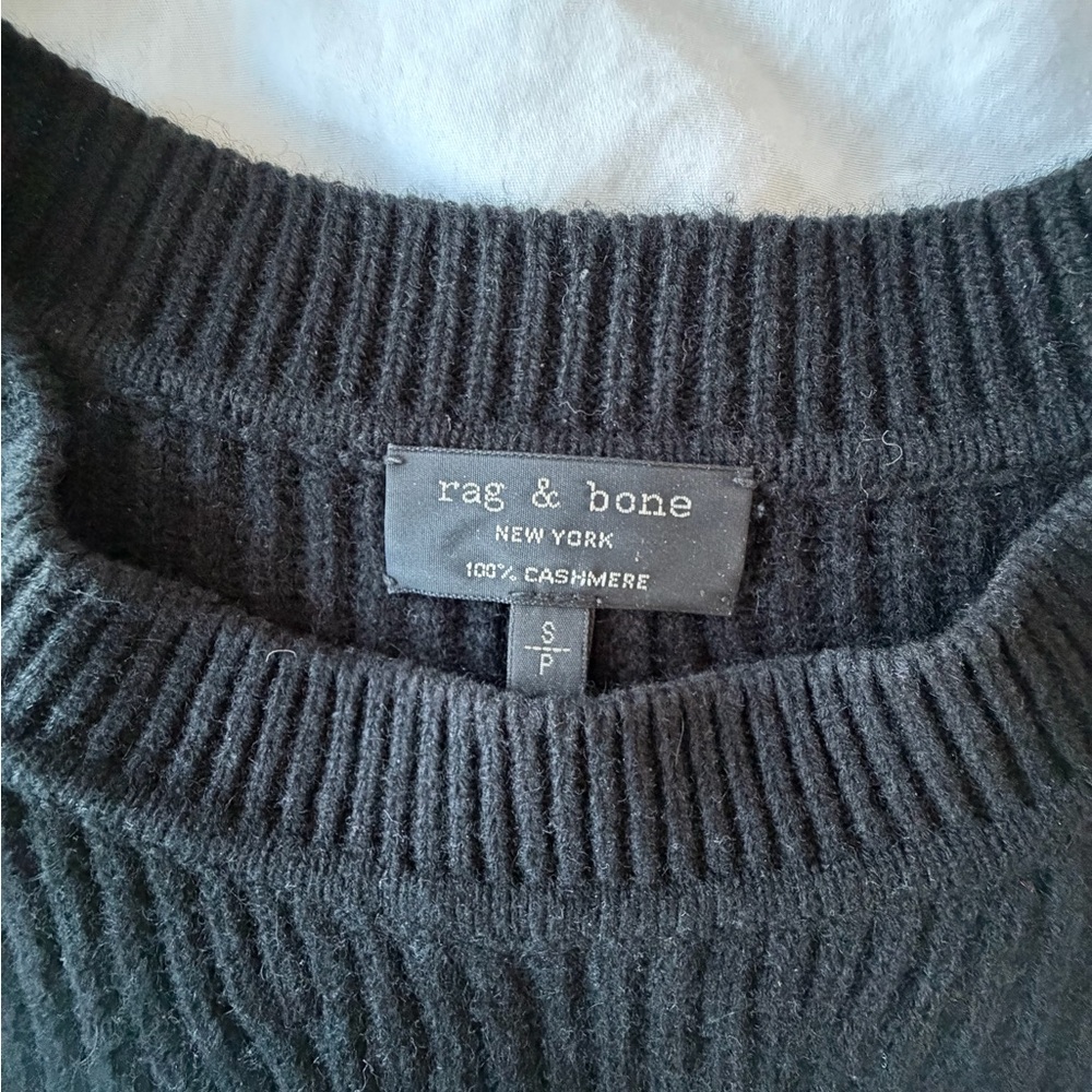 rag & bone Pierce cashmere sweater dress, black, size S - Picture 3 of 7